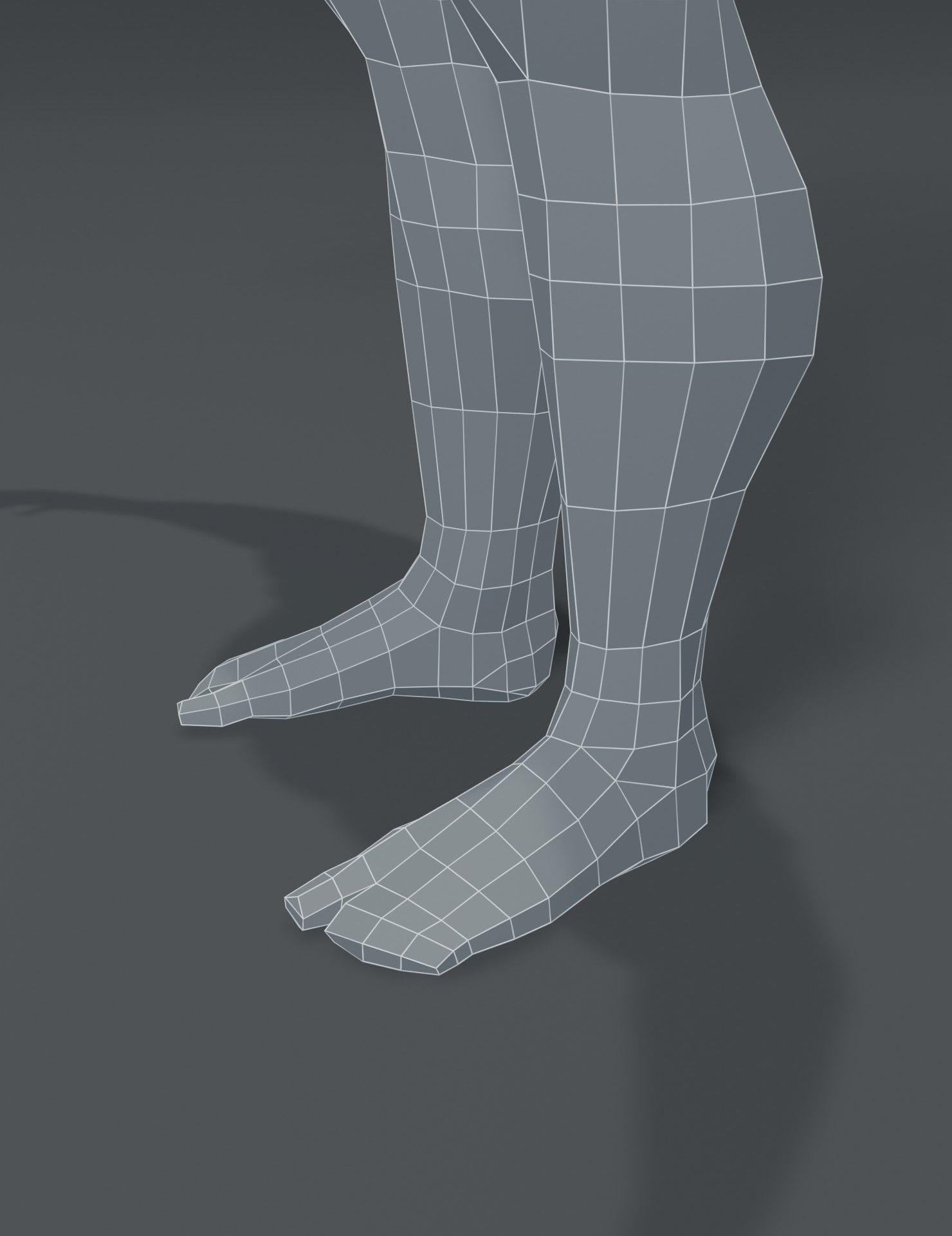 Superhero Male Body Base Mesh 3D Model Low-poly 3D model_8