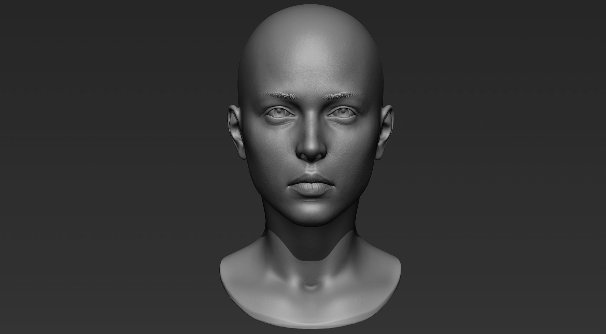 3D Printable Female Head 9 3D model_1