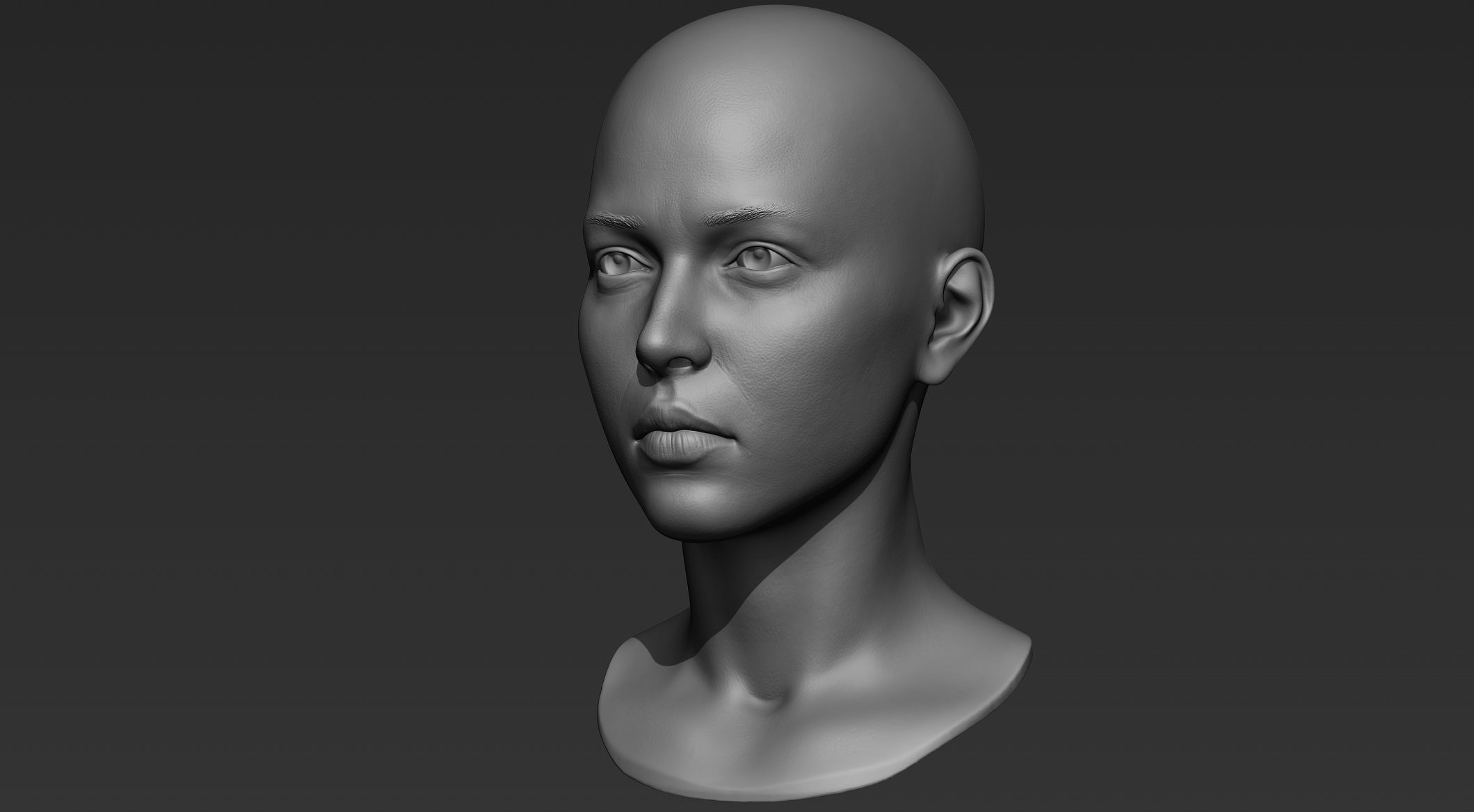 3D Printable Female Head 9 3D model_2