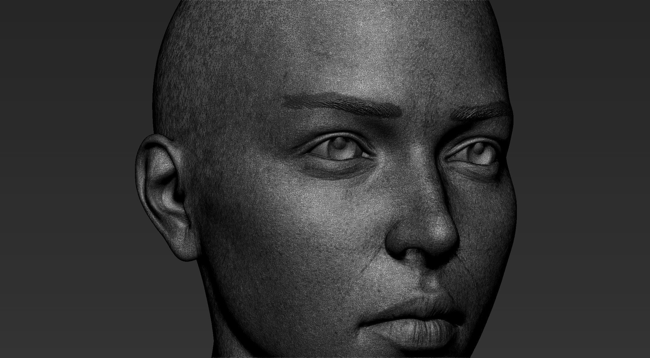 3D Printable Female Head 9 3D model_9
