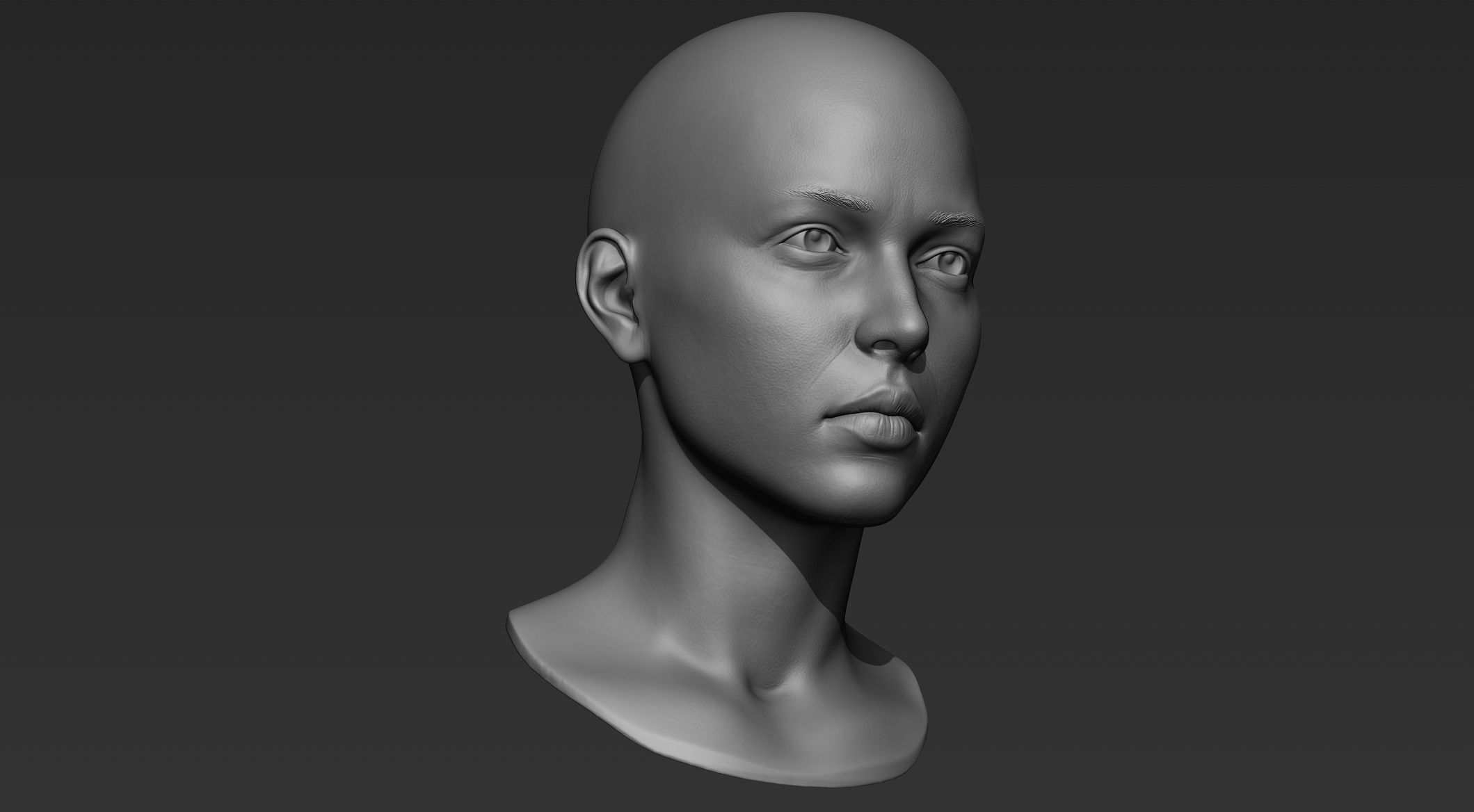 3D Printable Female Head 9 3D model_6