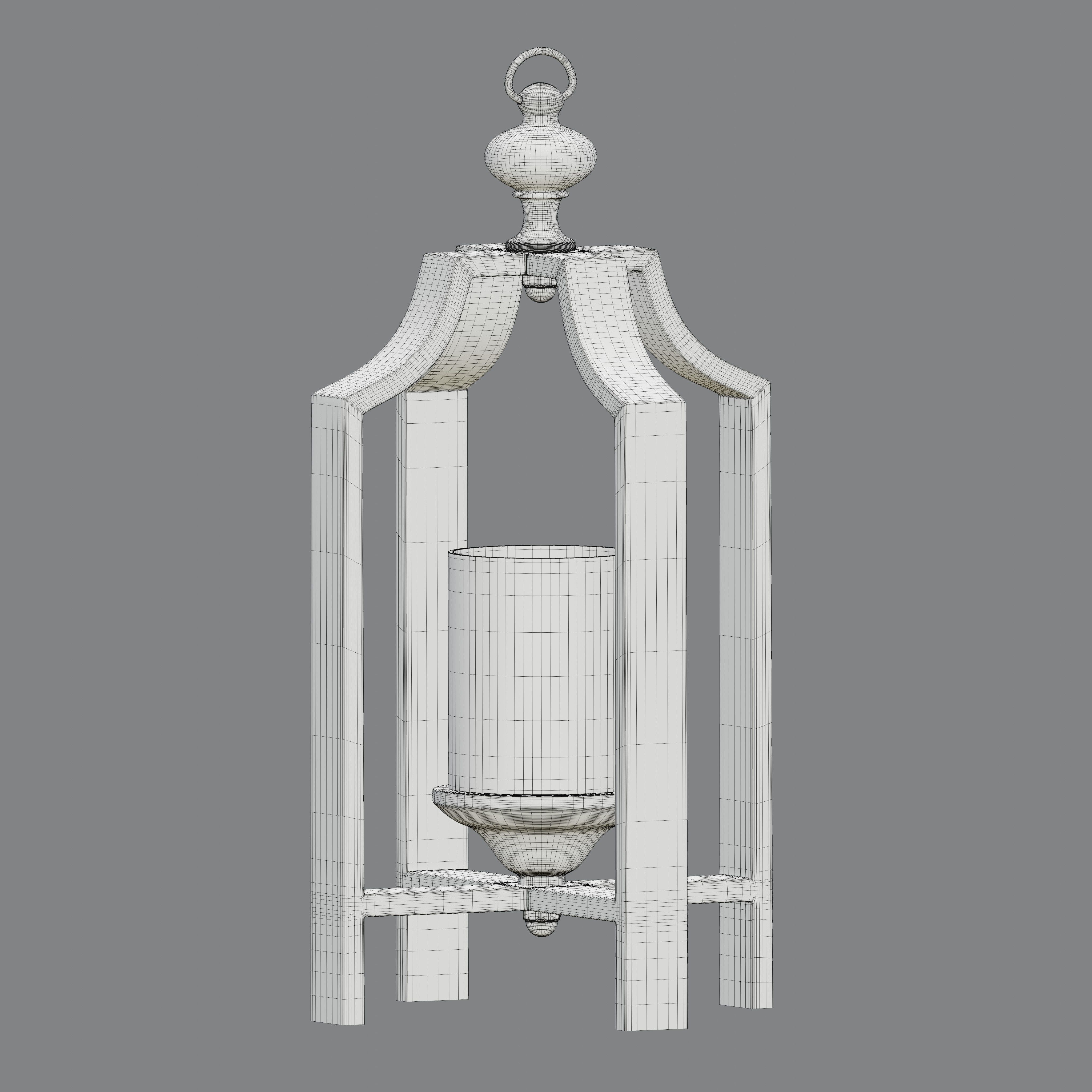 Moroccan hurricane candle lantern 3D model_4