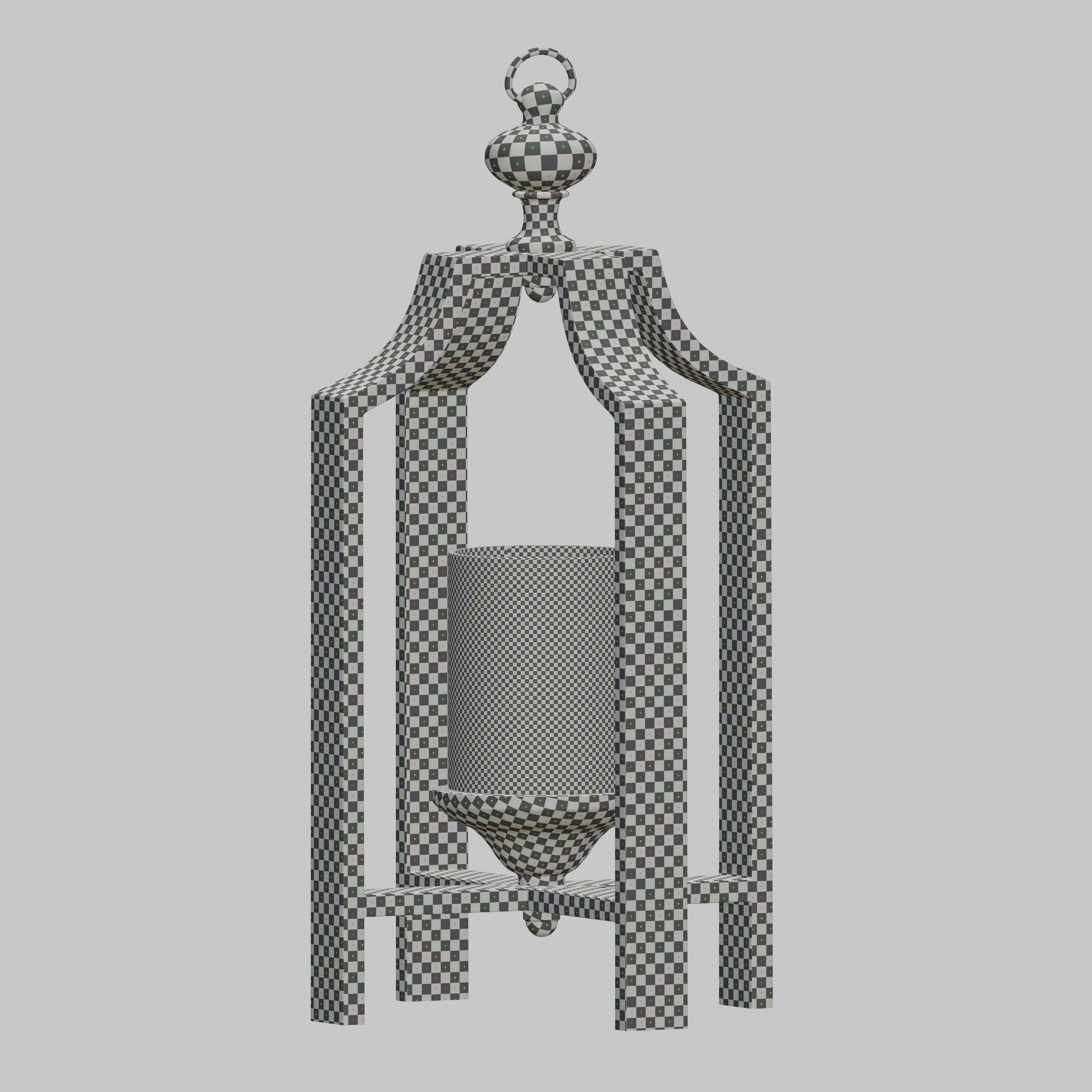 Moroccan hurricane candle lantern 3D model_8