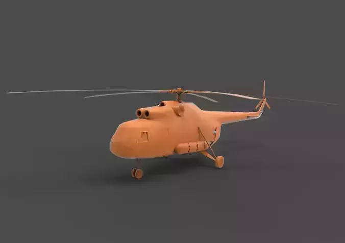 Mi - 8 orange helicopter