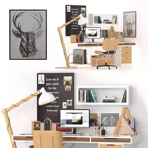workspacescandinavian set 3D model