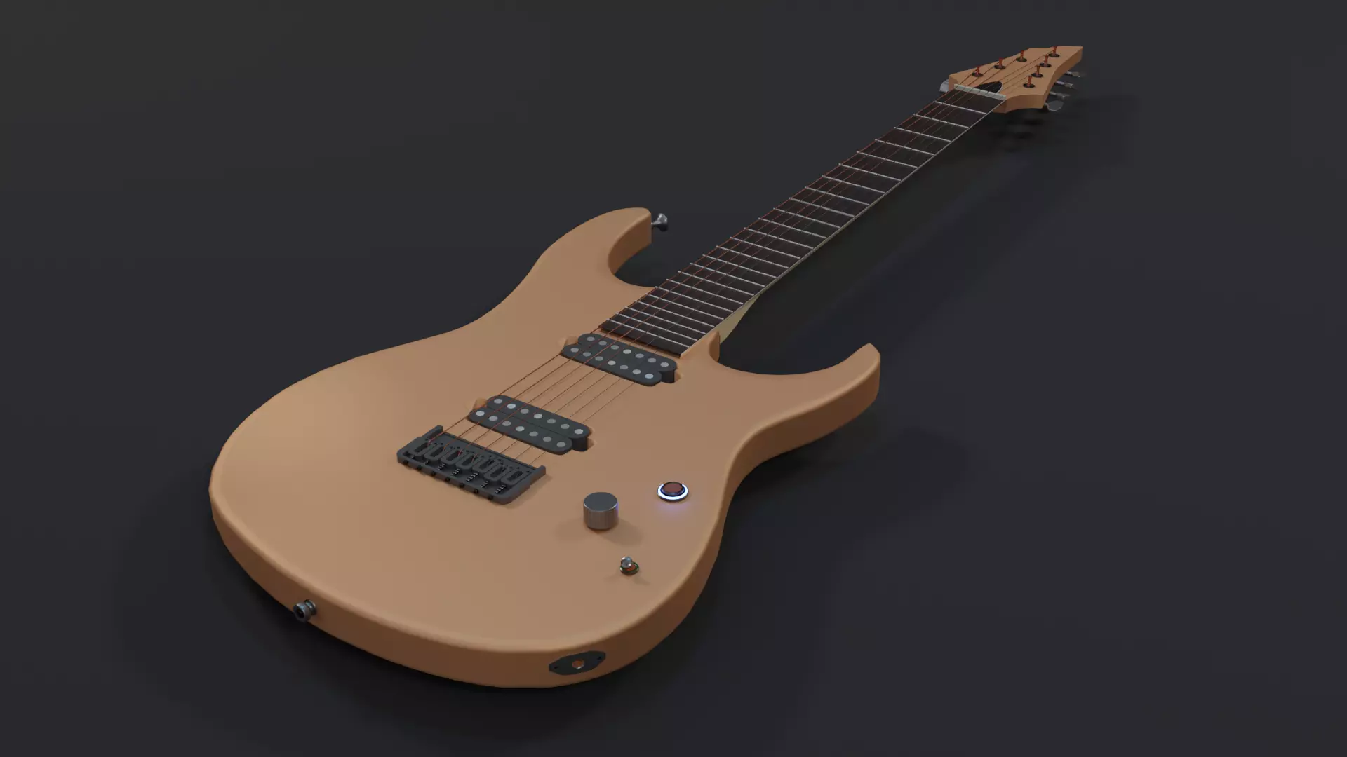 Electric guitar 7 string 3D model