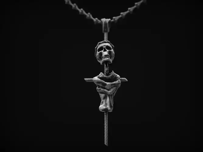 Skeleton Cross Pendant Silver street collection  3D print model