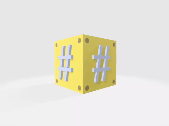 hashtag box Free 3D print model_0