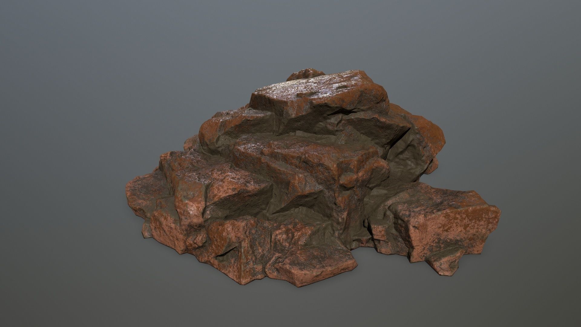 desert rock  Low-poly 3D model_5