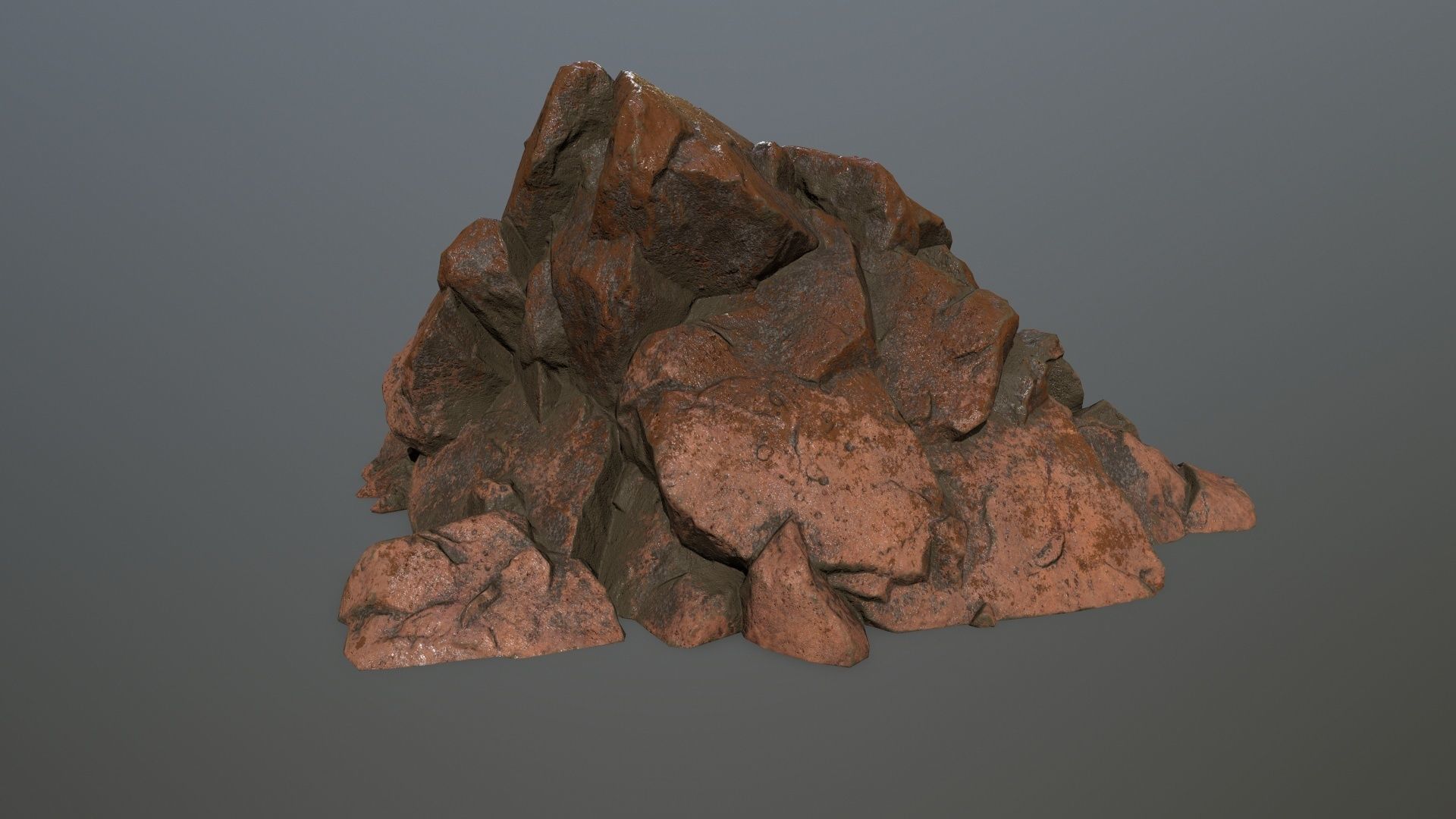 desert rock  Low-poly 3D model_17
