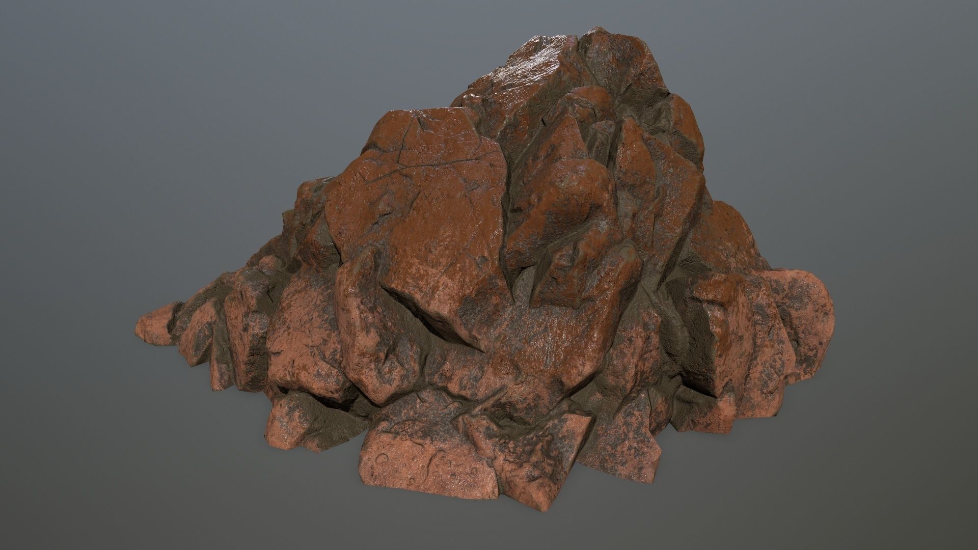 desert rock  Low-poly 3D model_19