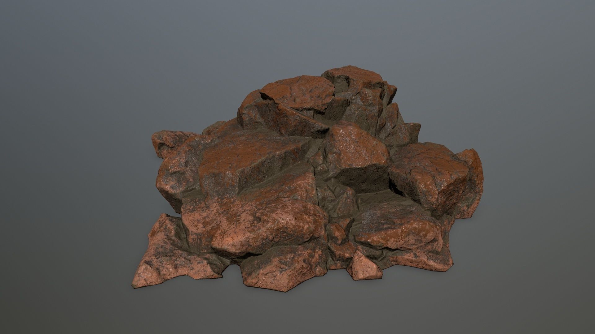 desert rock  Low-poly 3D model_27