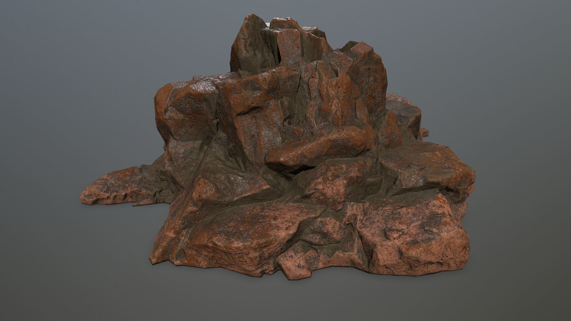 desert rock  Low-poly 3D model_12