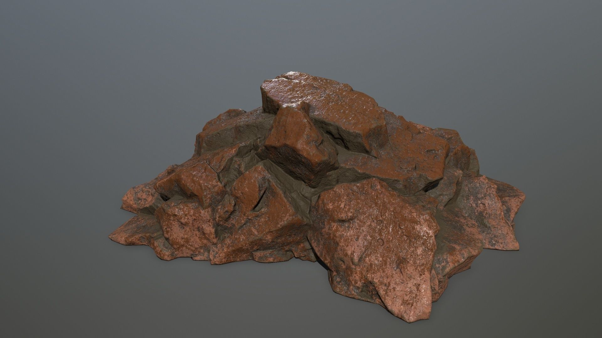 desert rock  Low-poly 3D model_6