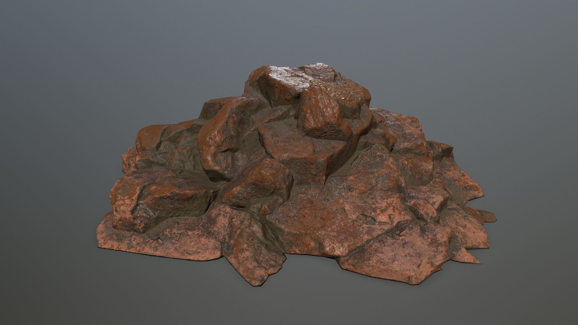 desert rock  Low-poly 3D model_25
