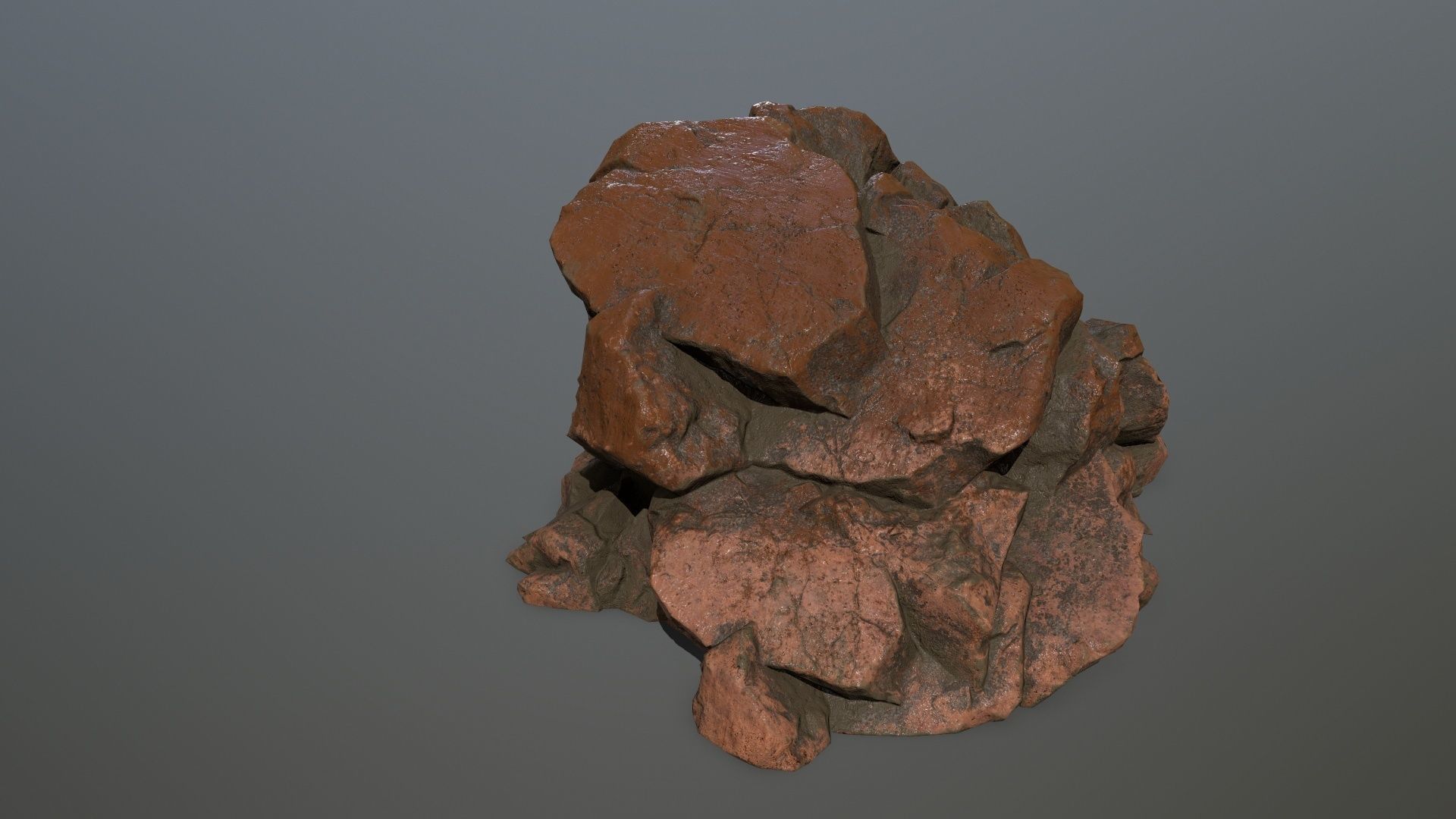 desert rock  Low-poly 3D model_13