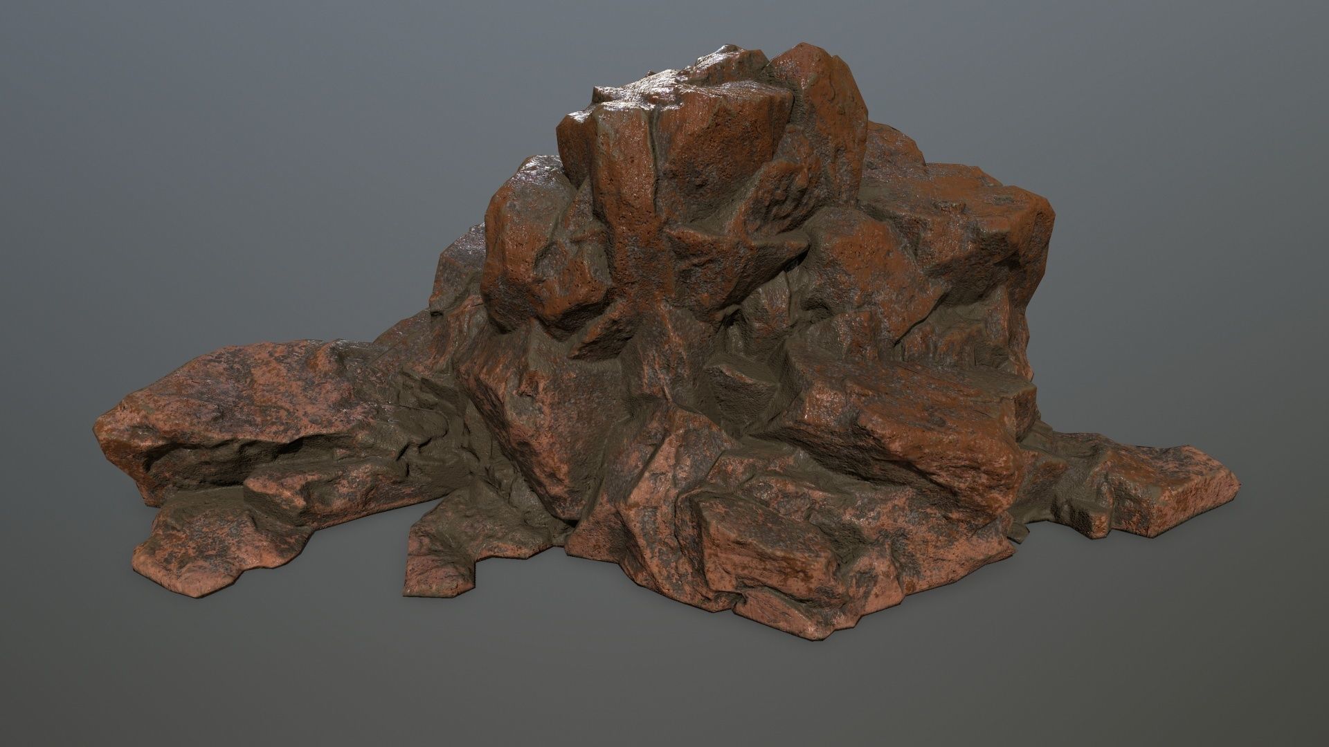 desert rock  Low-poly 3D model_10