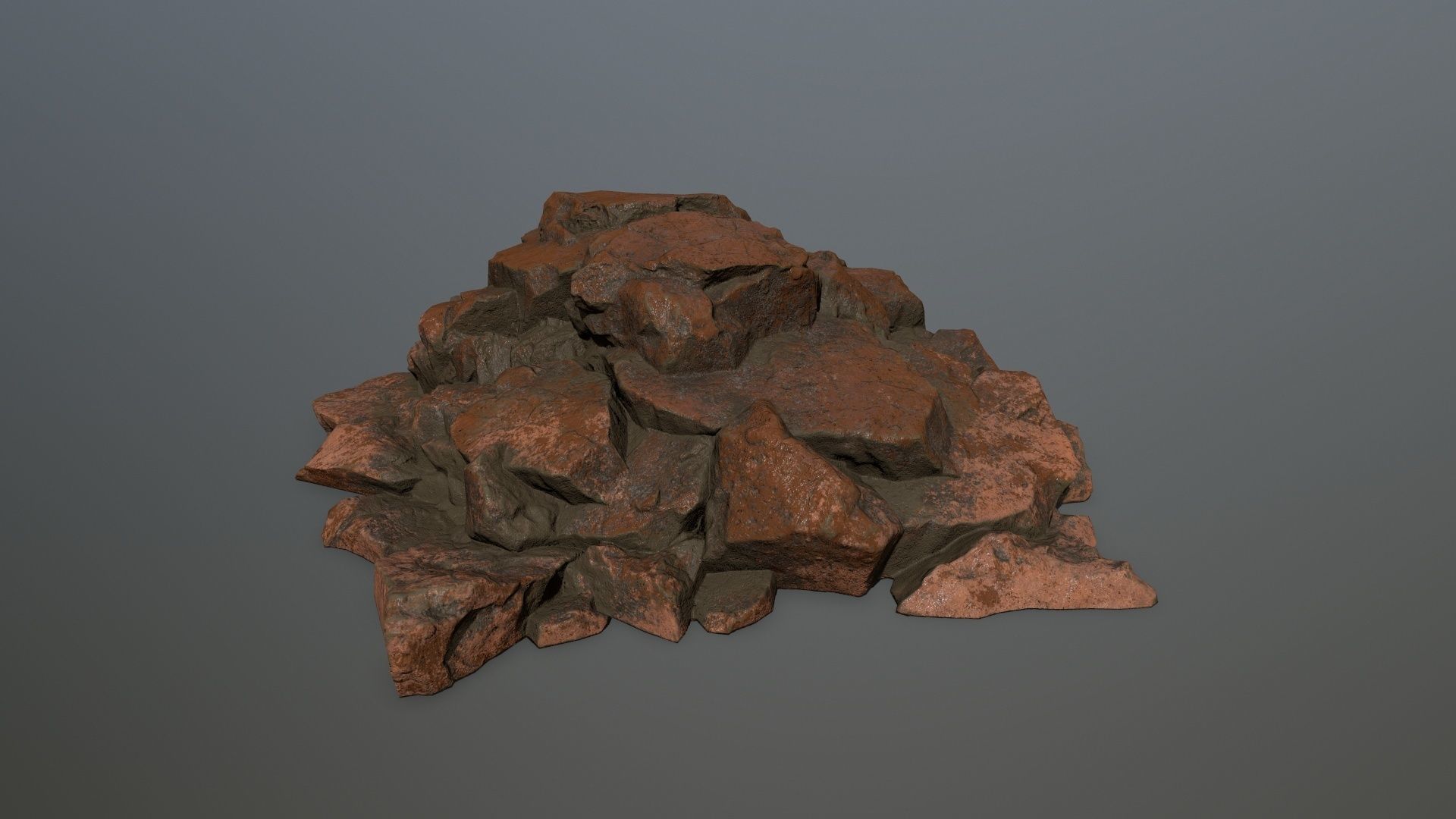 desert rock  Low-poly 3D model_26