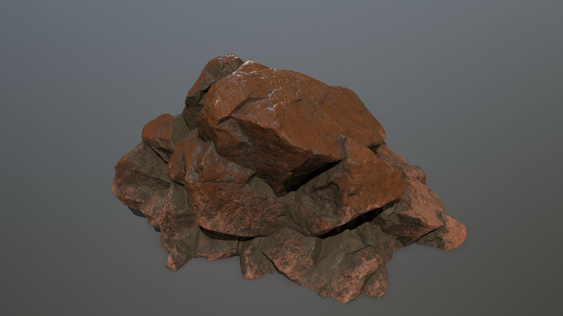 desert rock  Low-poly 3D model_14