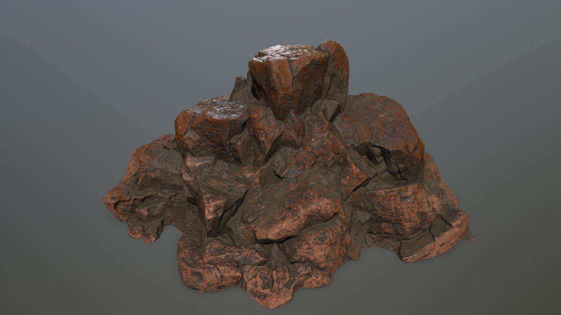 desert rock  Low-poly 3D model_8