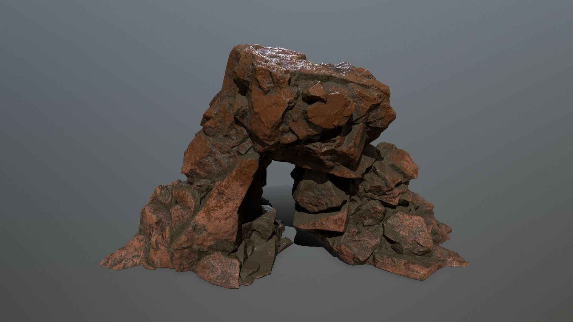 desert rock  Low-poly 3D model_20