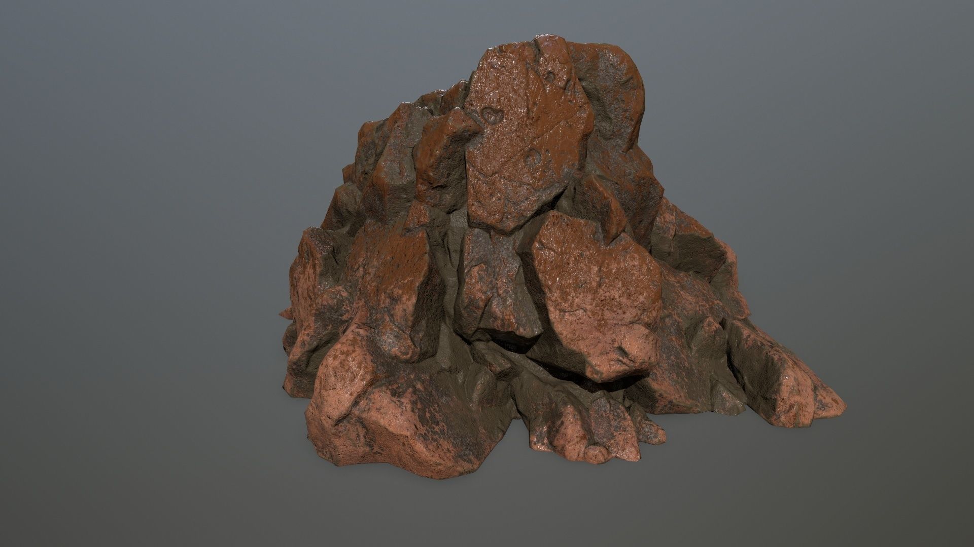 desert rock  Low-poly 3D model_18
