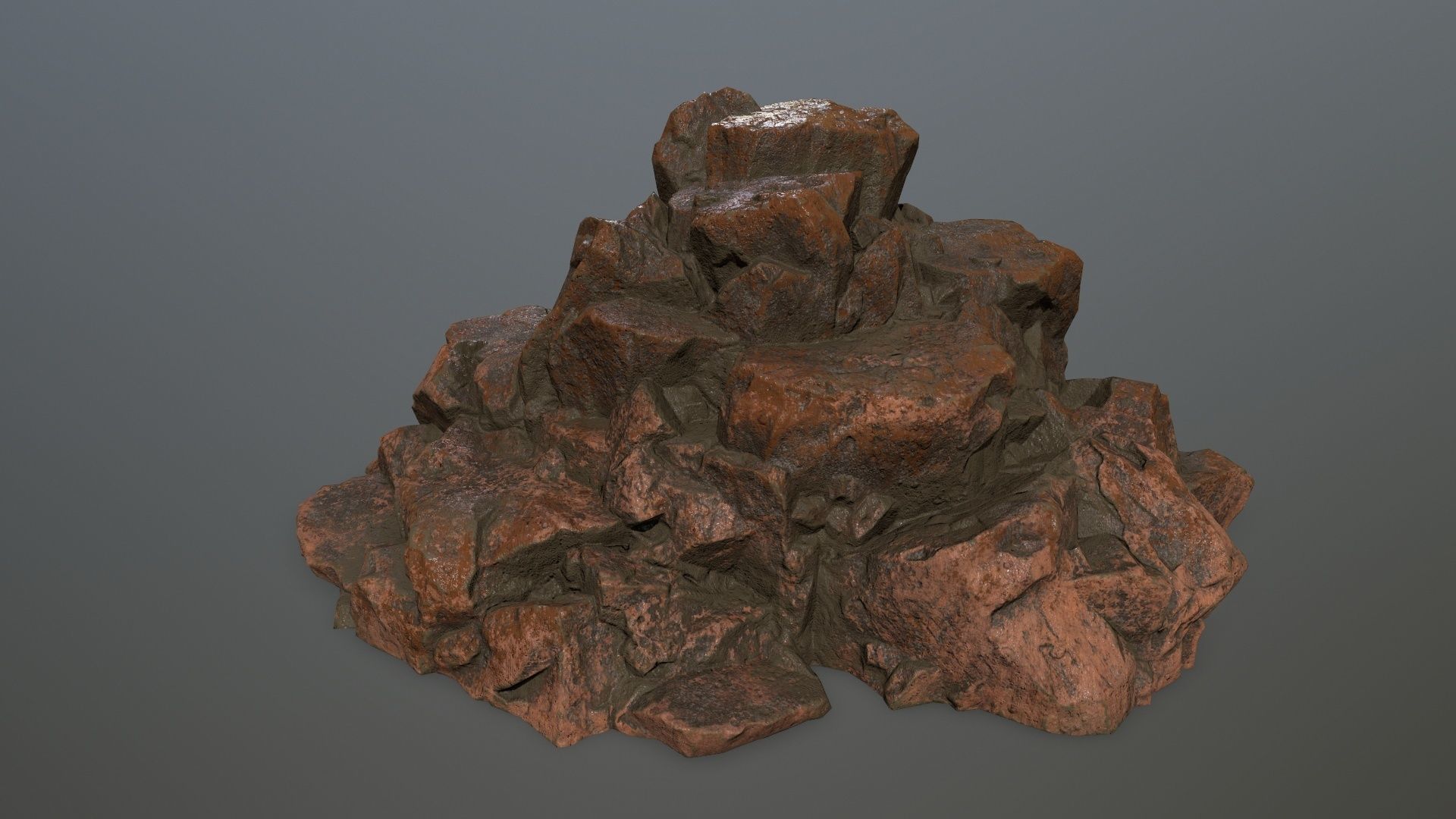 desert rock  Low-poly 3D model_7