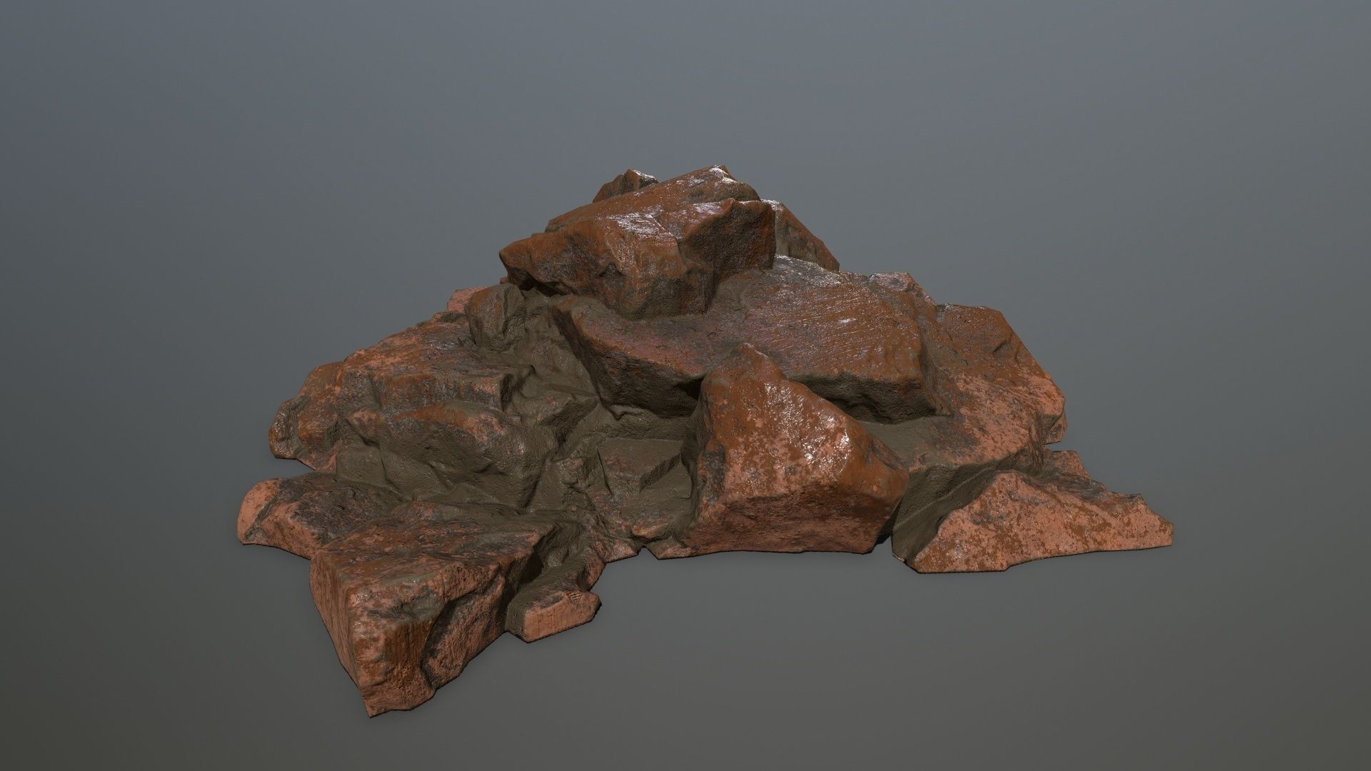desert rock  Low-poly 3D model_23