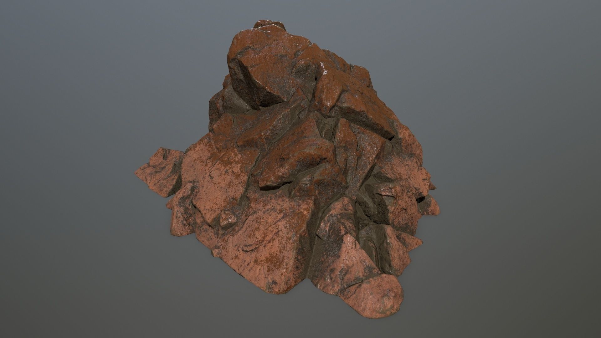 desert rock  Low-poly 3D model_16