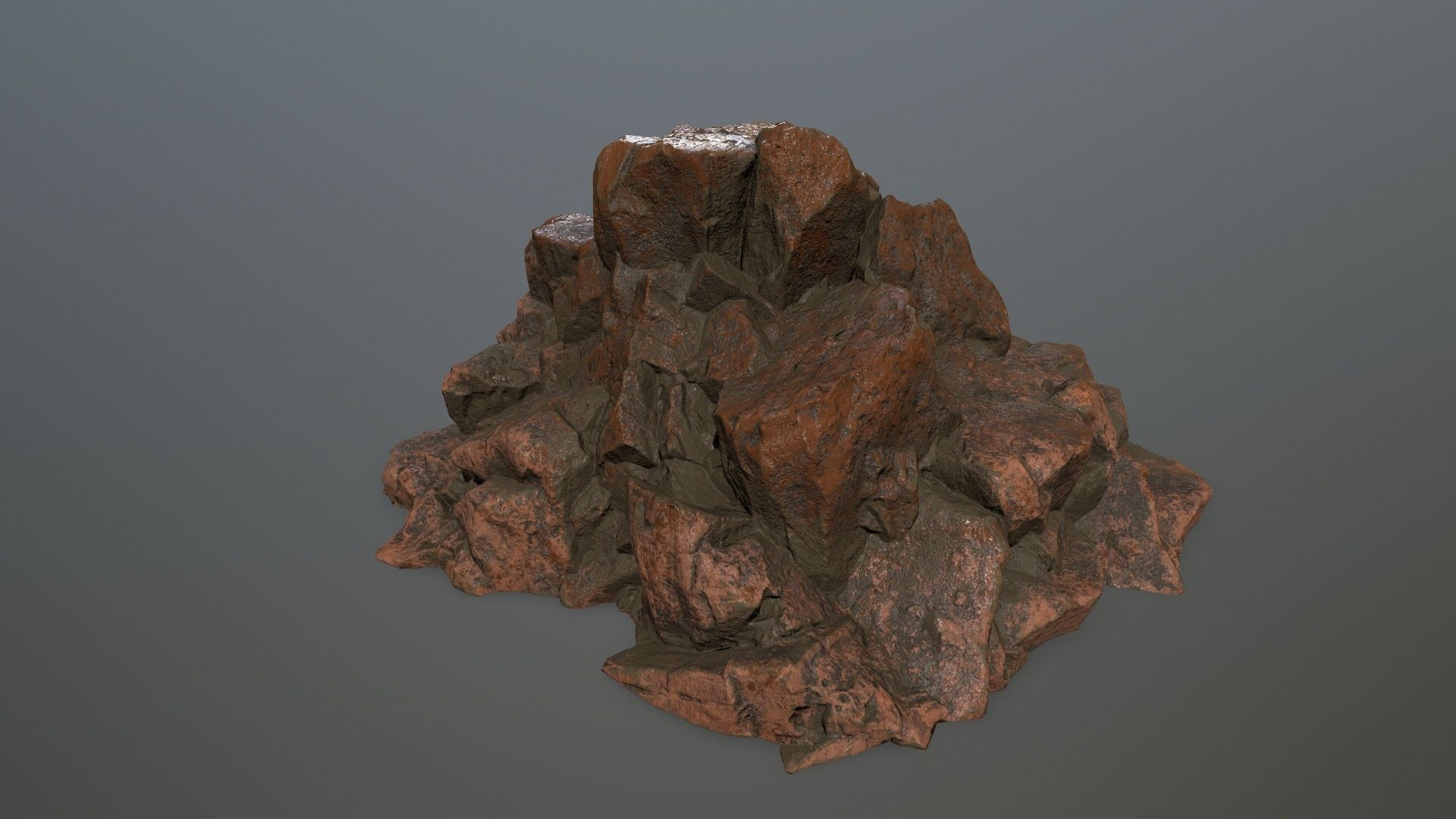 desert rock  Low-poly 3D model_9
