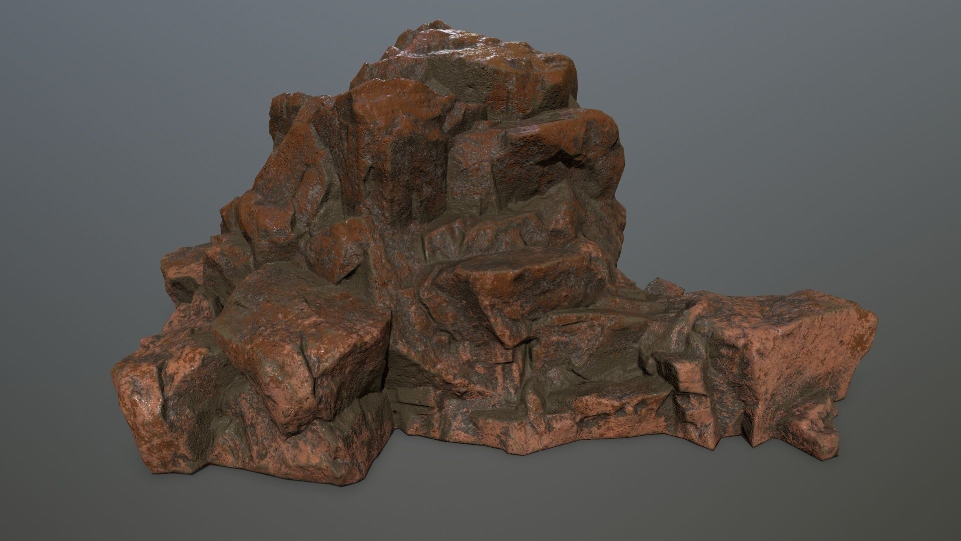 desert rock  Low-poly 3D model_11