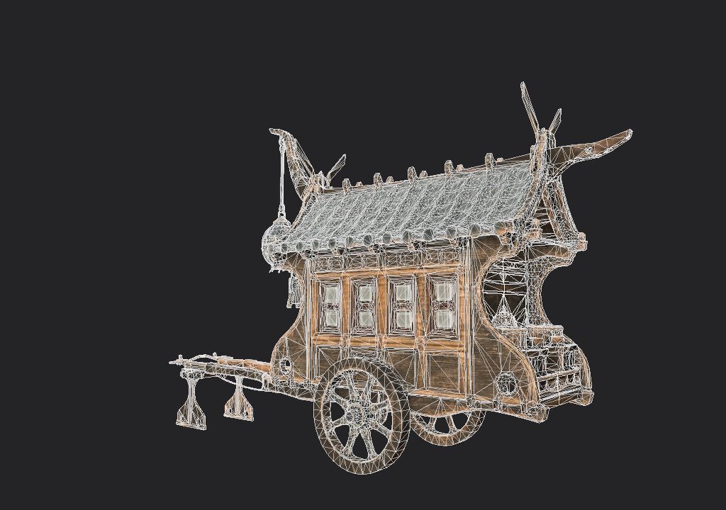 Japanese Ramen-Food Cart PBR Low-Poly Low-poly 3D model_3