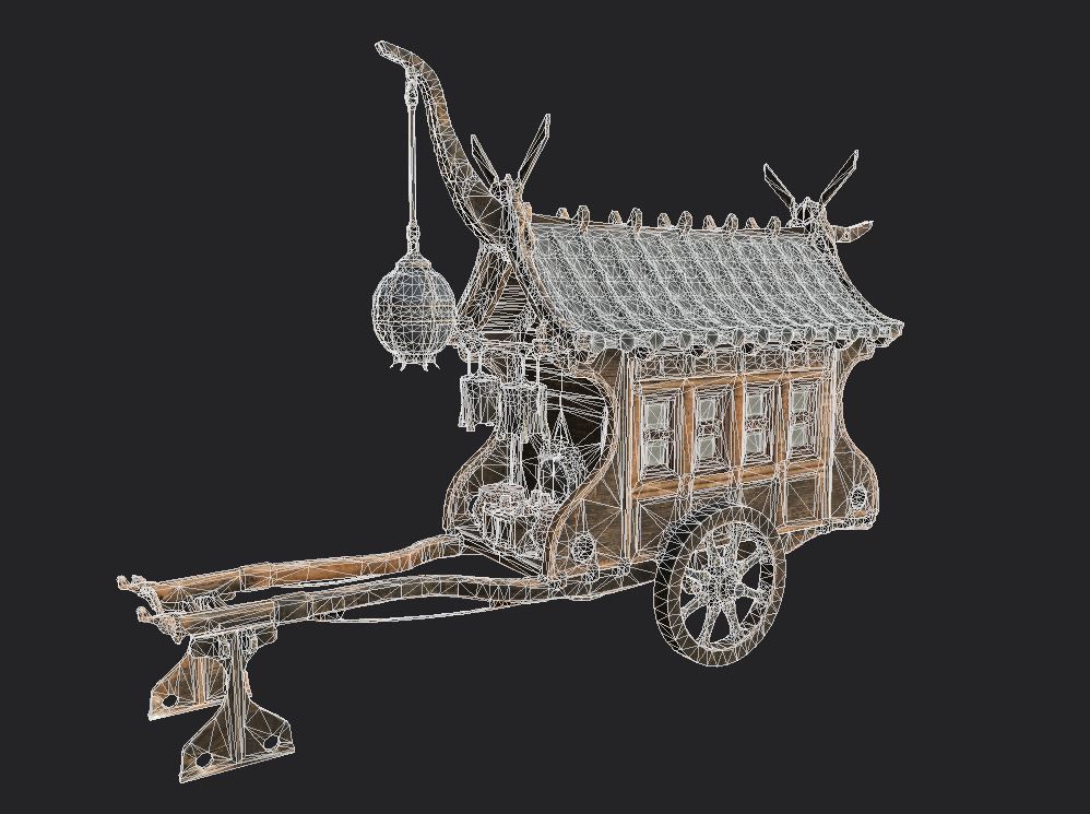 Japanese Ramen-Food Cart PBR Low-Poly Low-poly 3D model_1