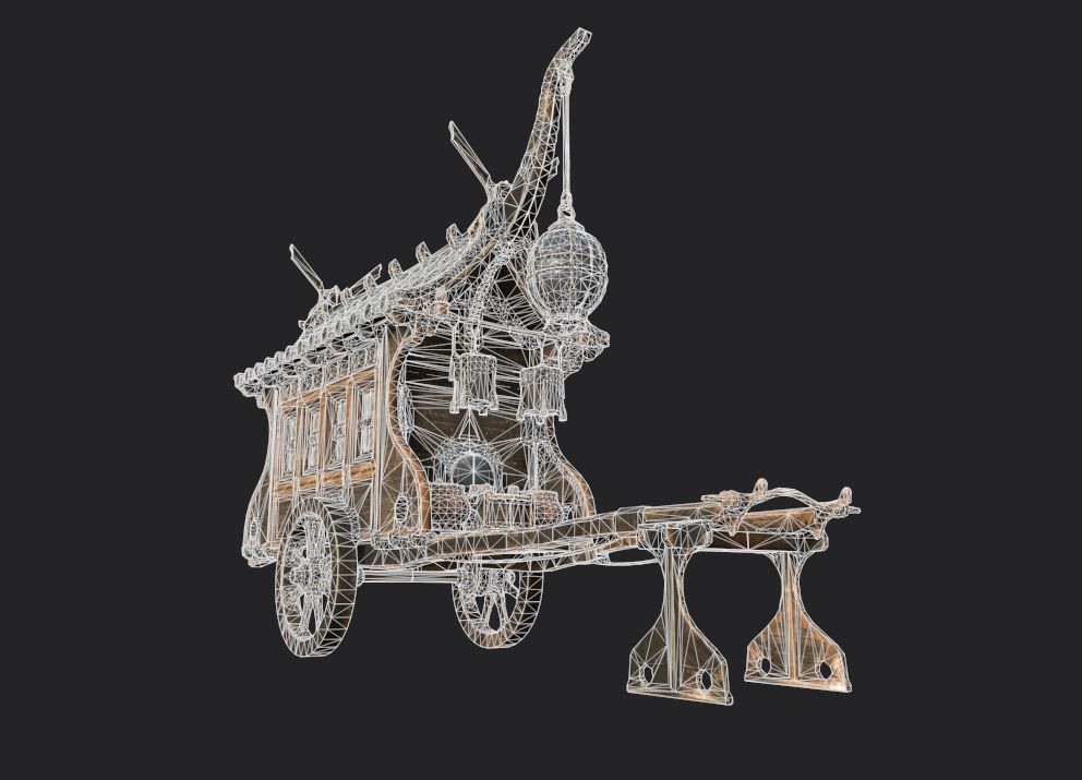 Japanese Ramen-Food Cart PBR Low-Poly Low-poly 3D model_5