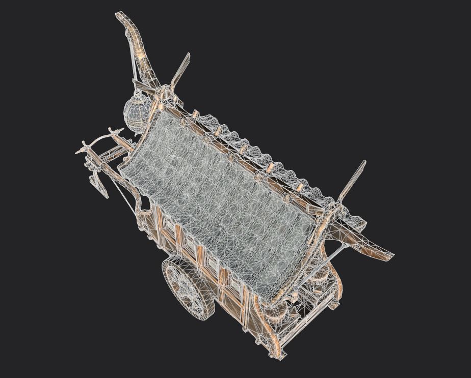 Japanese Ramen-Food Cart PBR Low-Poly Low-poly 3D model_7