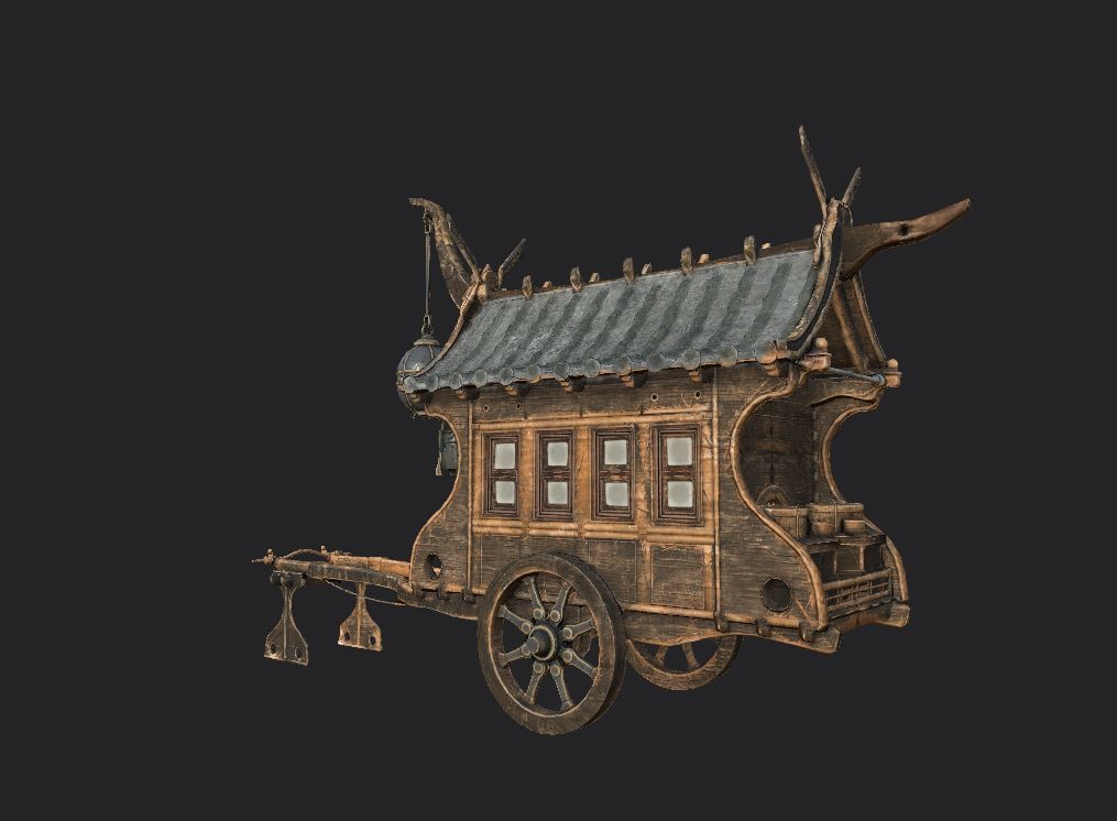 Japanese Ramen-Food Cart PBR Low-Poly Low-poly 3D model_2