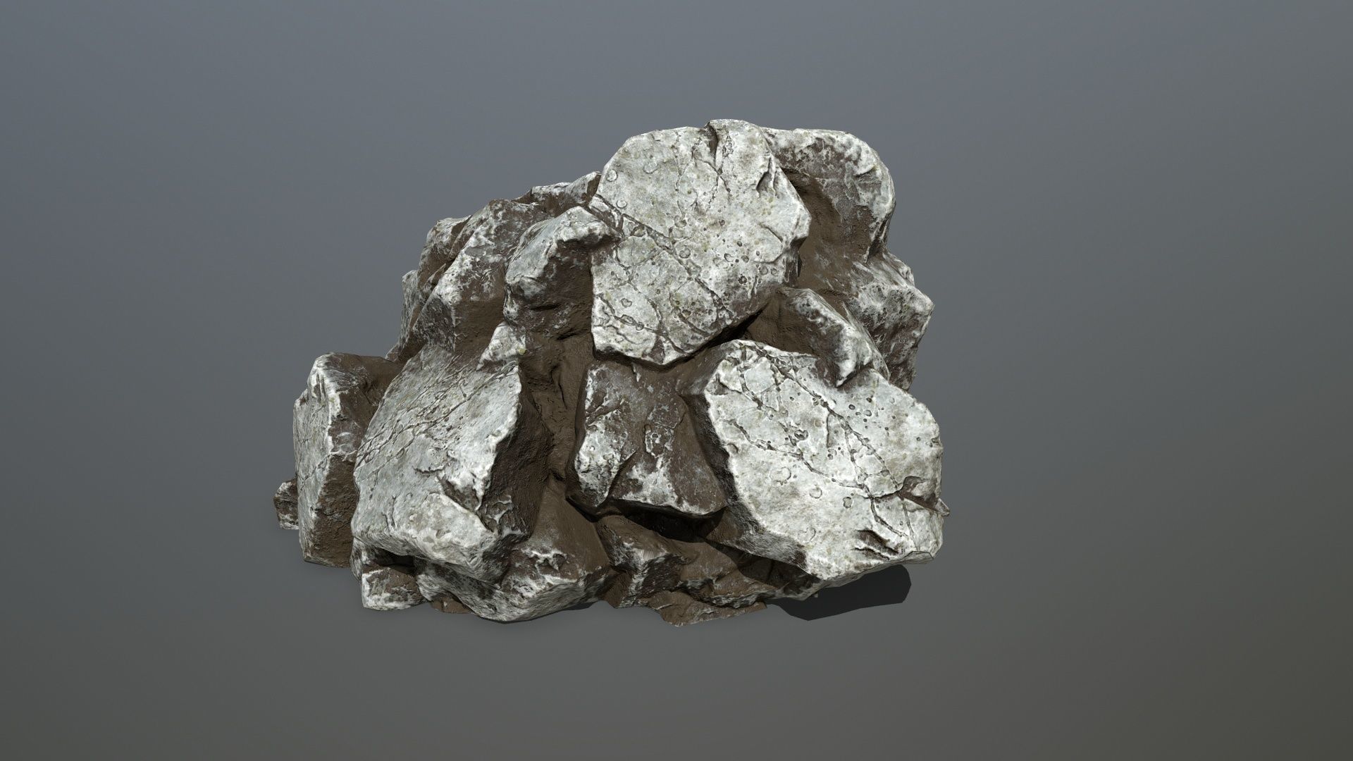rocks rock Low-poly 3D model_30