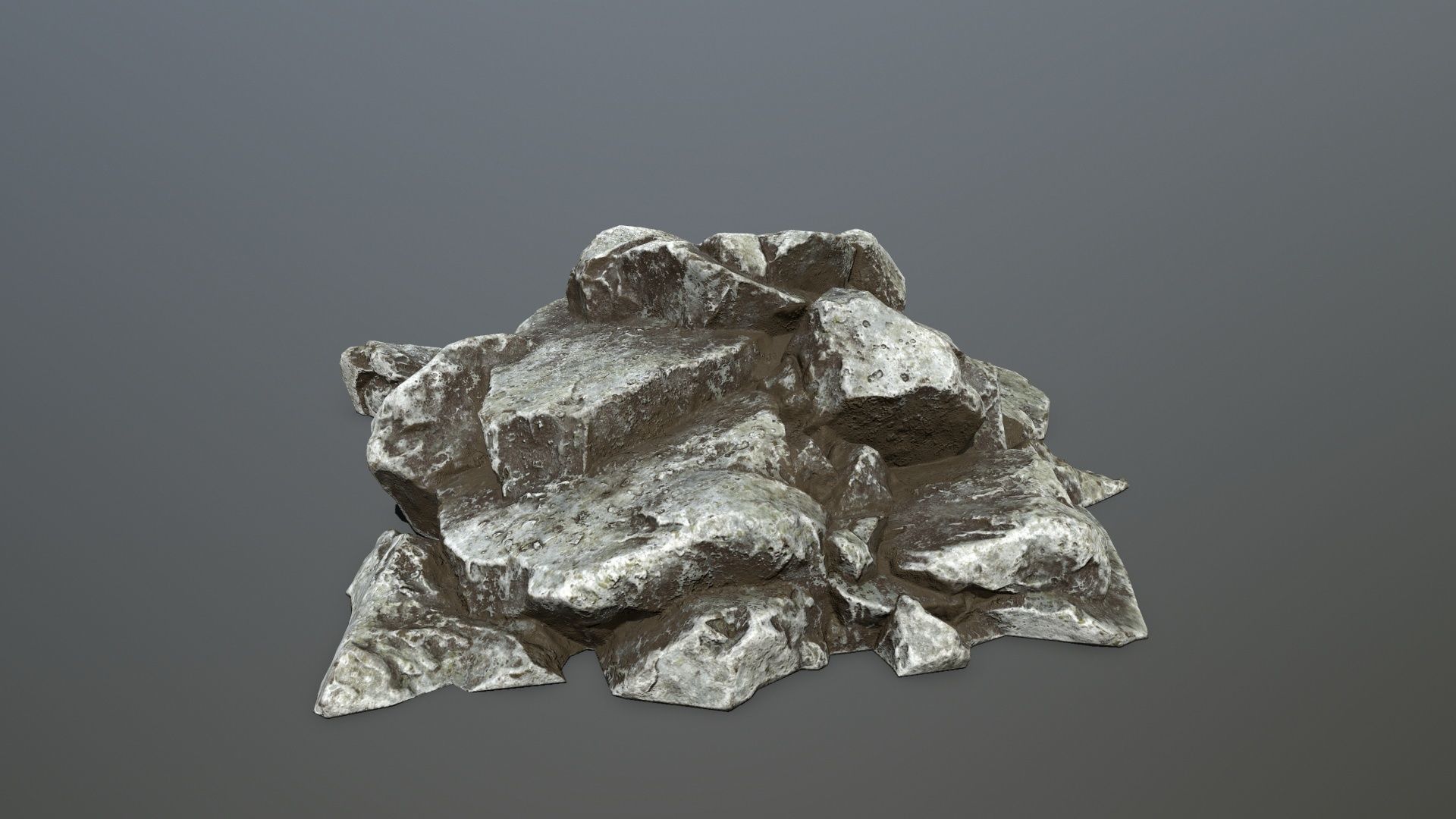 rocks rock Low-poly 3D model_17