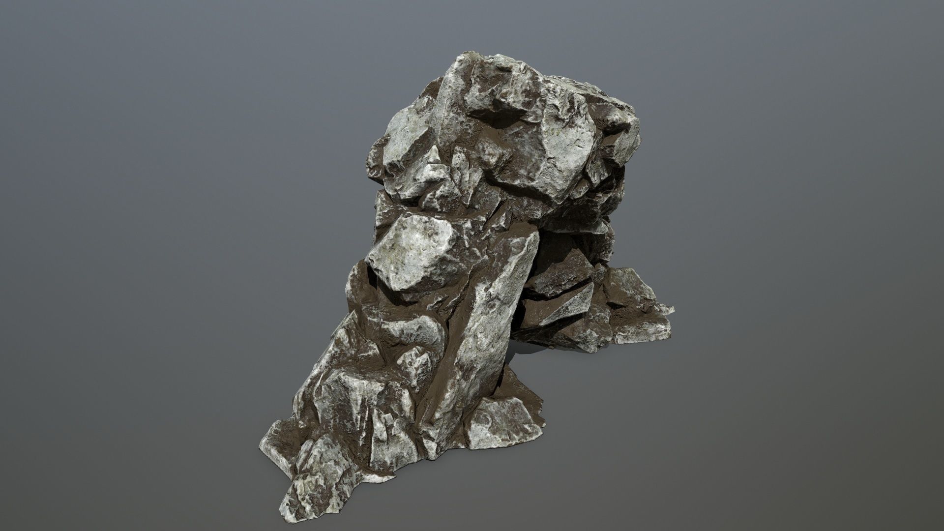 rocks rock Low-poly 3D model_16