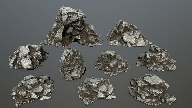 rocks rock Low-poly 3D model