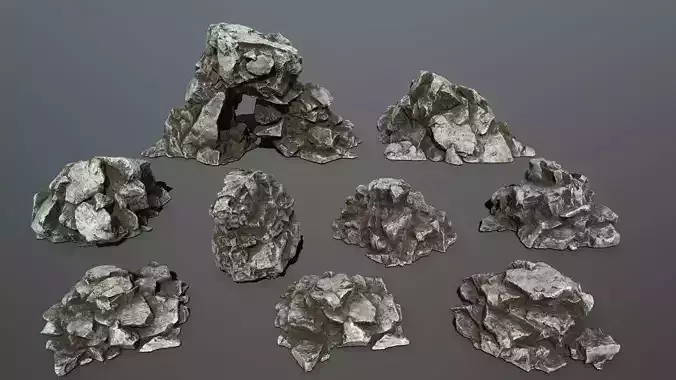 rocks rock Low-poly 3D model