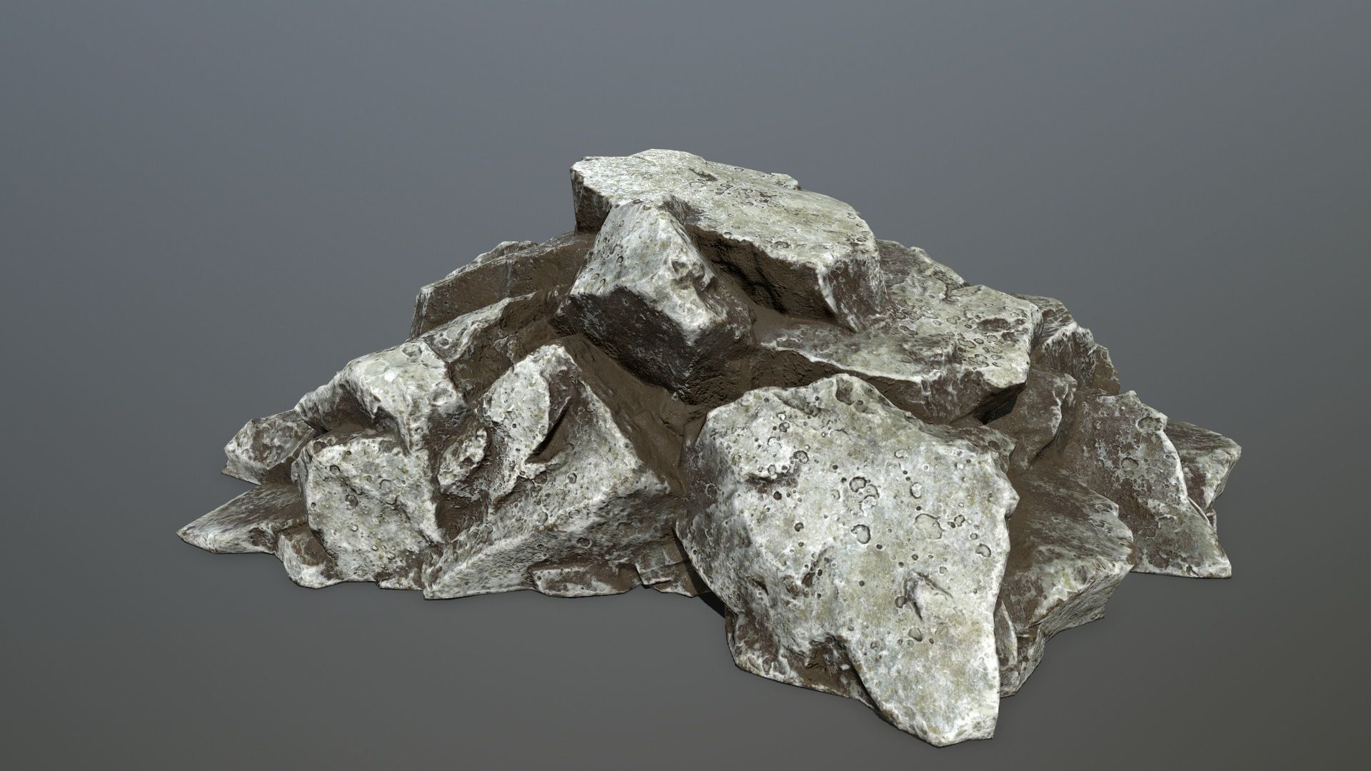rocks rock Low-poly 3D model_6