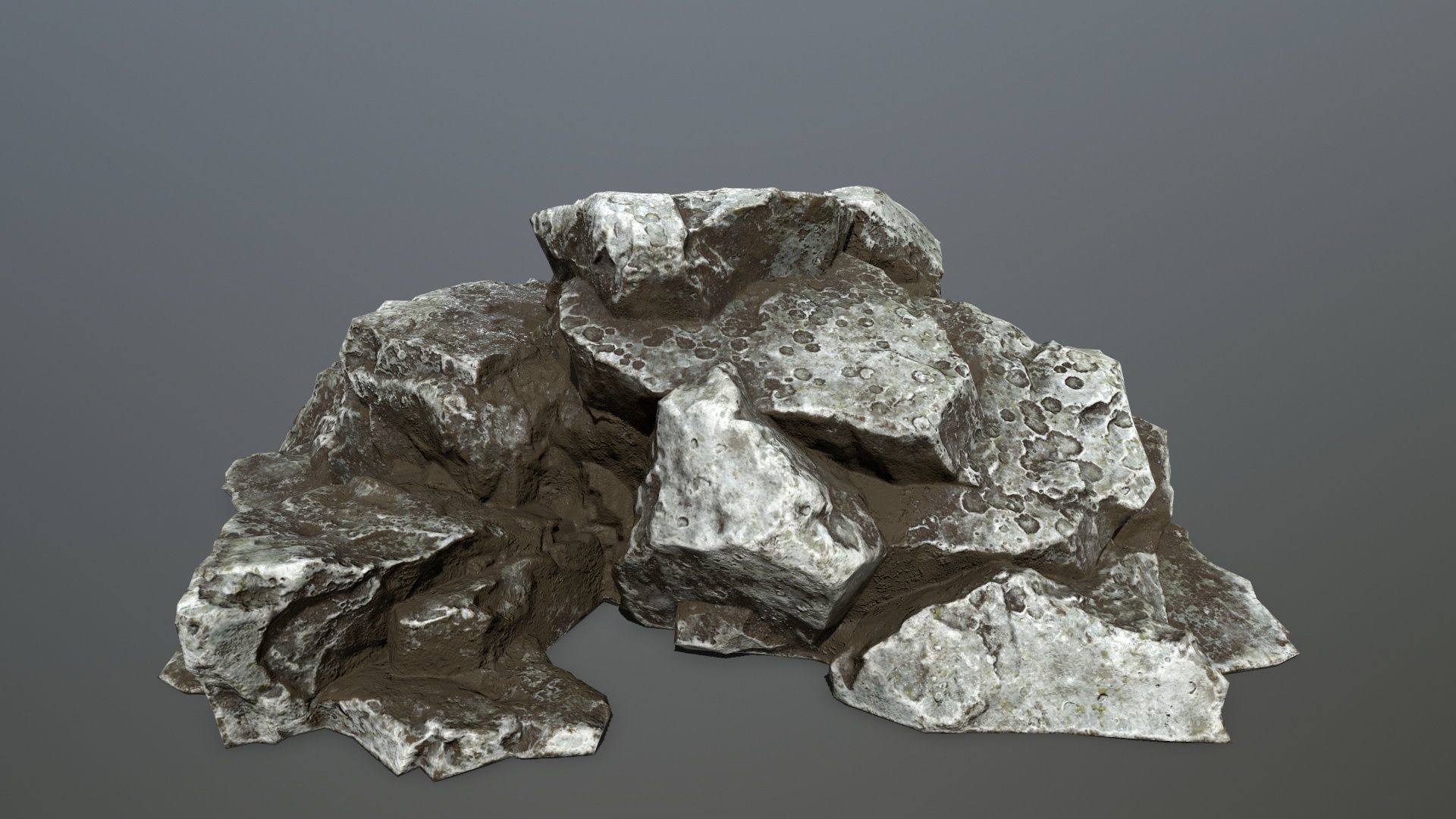 rocks rock Low-poly 3D model_5