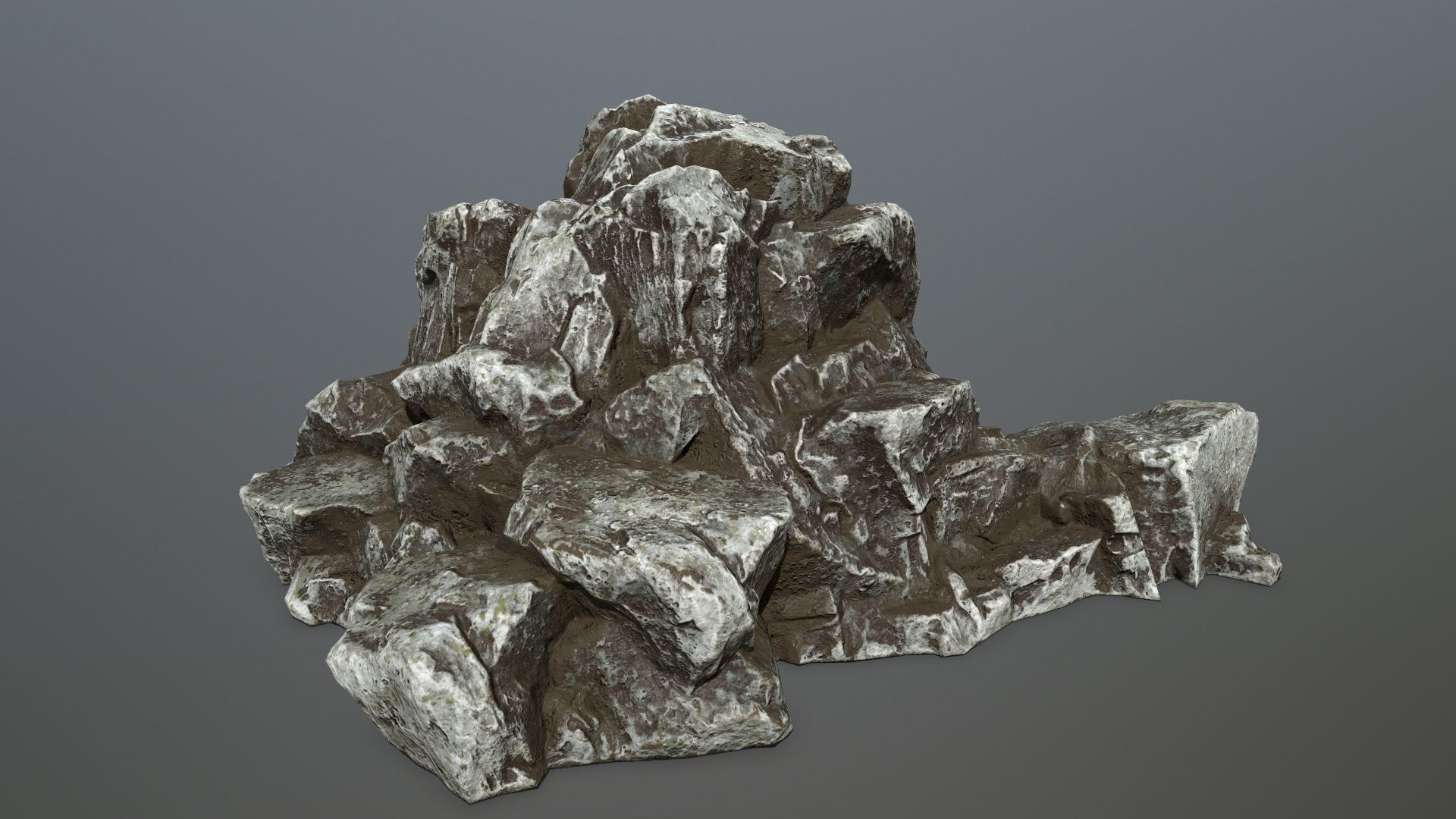 rocks rock Low-poly 3D model_12