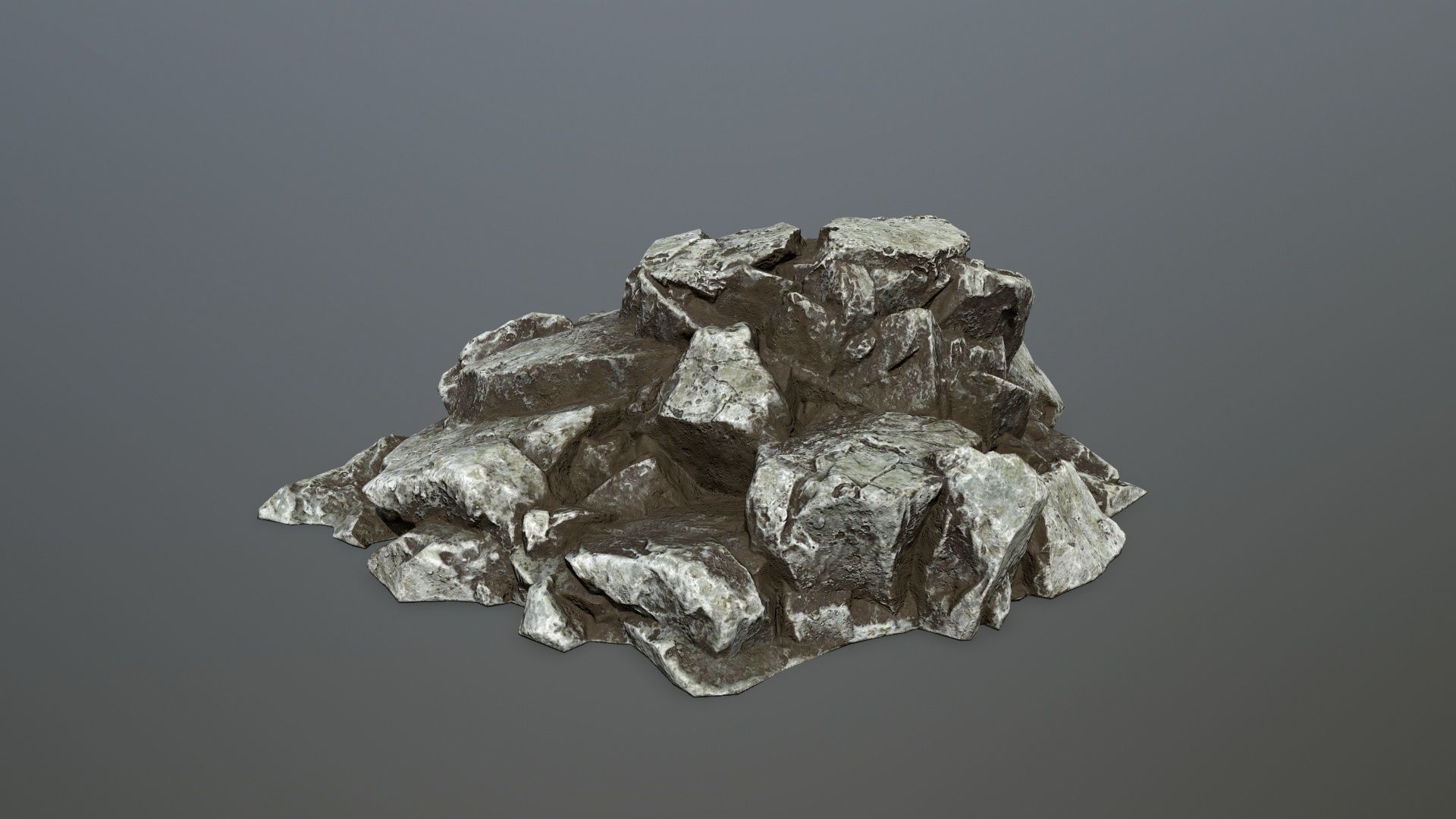 rocks rock Low-poly 3D model_26