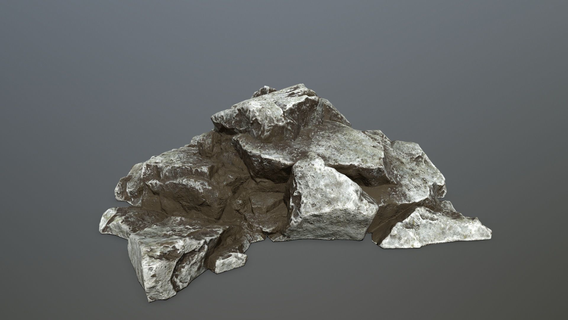 rocks rock Low-poly 3D model_22
