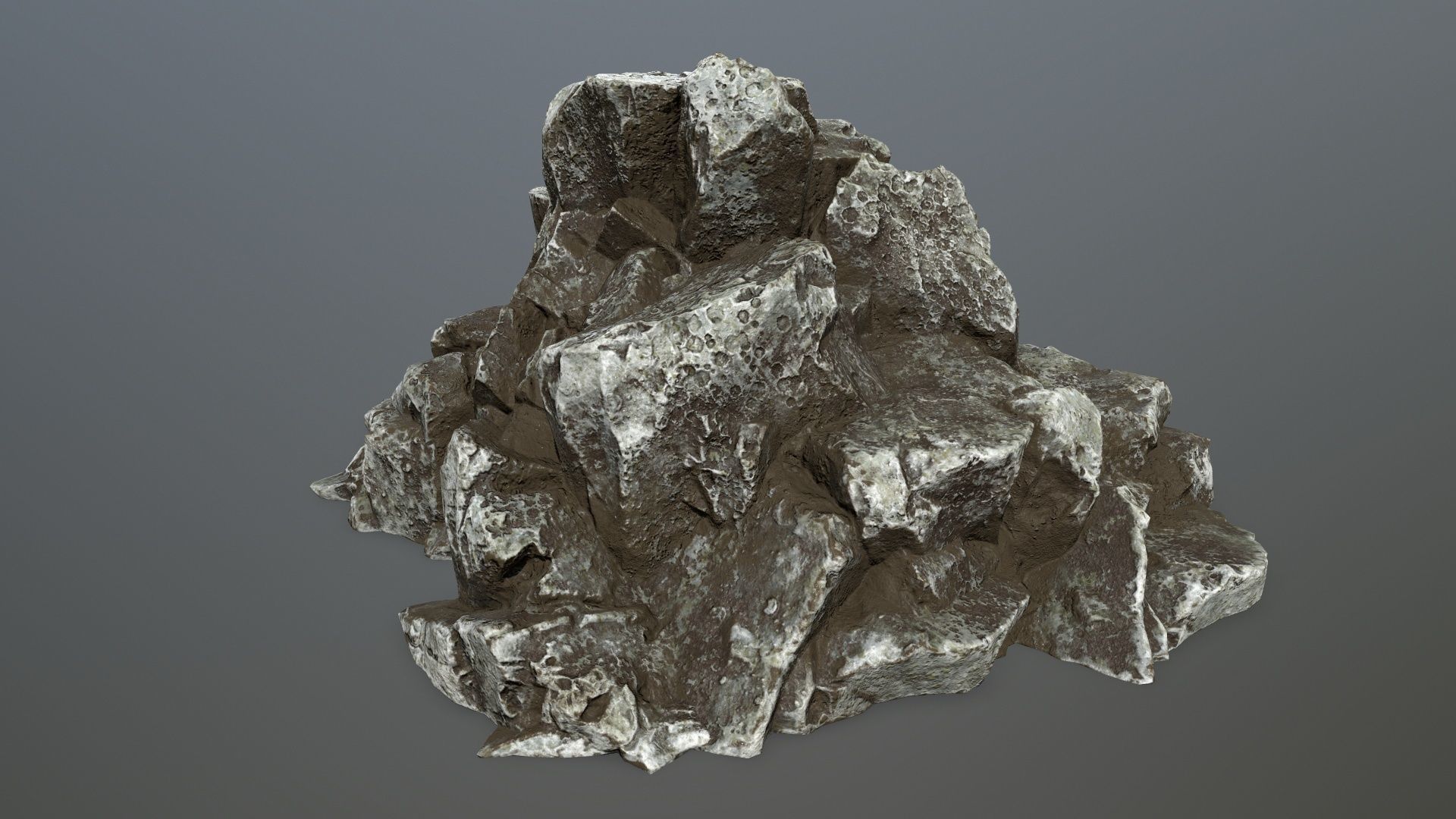 rocks rock Low-poly 3D model_9