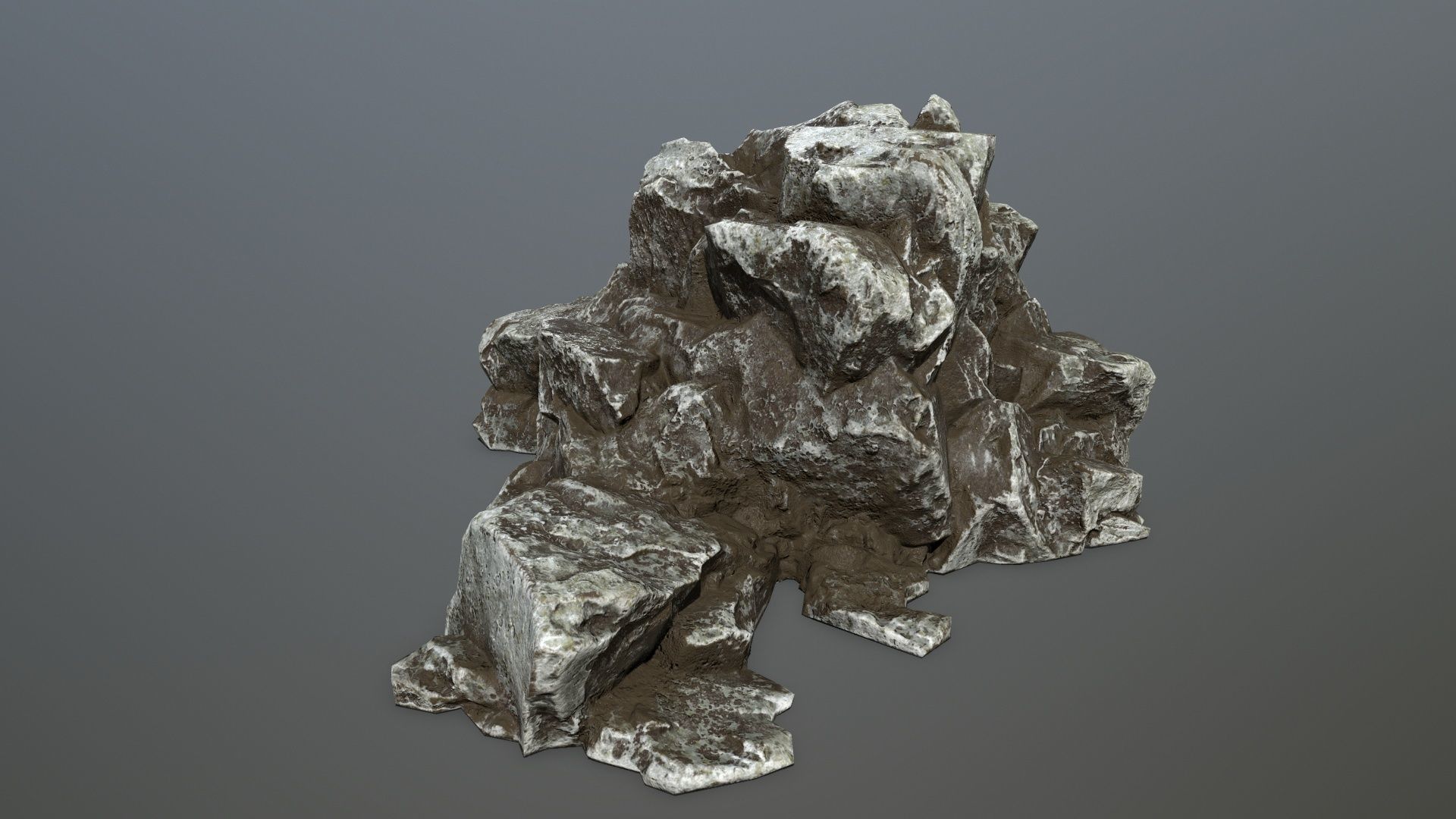 rocks rock Low-poly 3D model_11