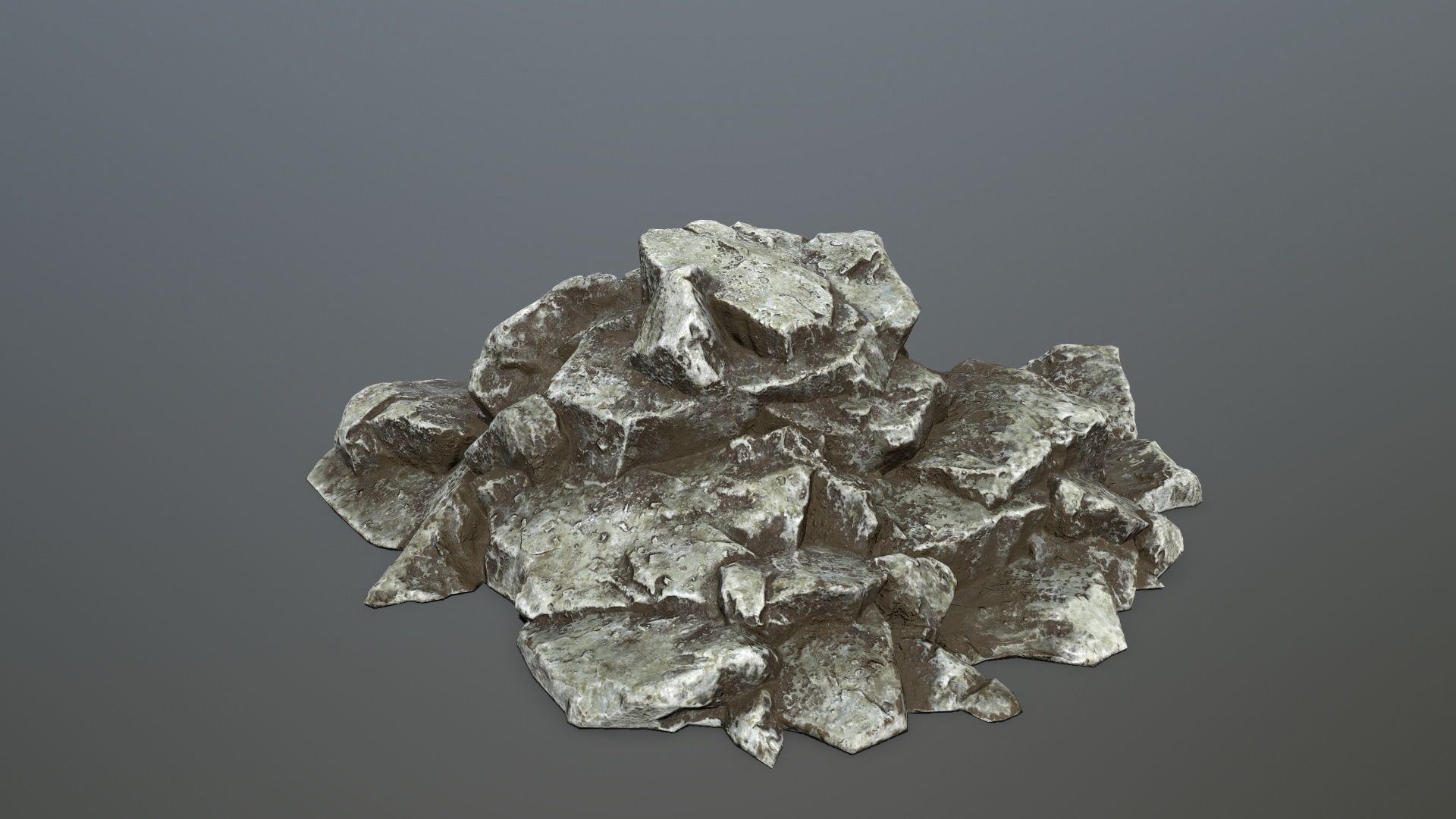 rocks rock Low-poly 3D model_20