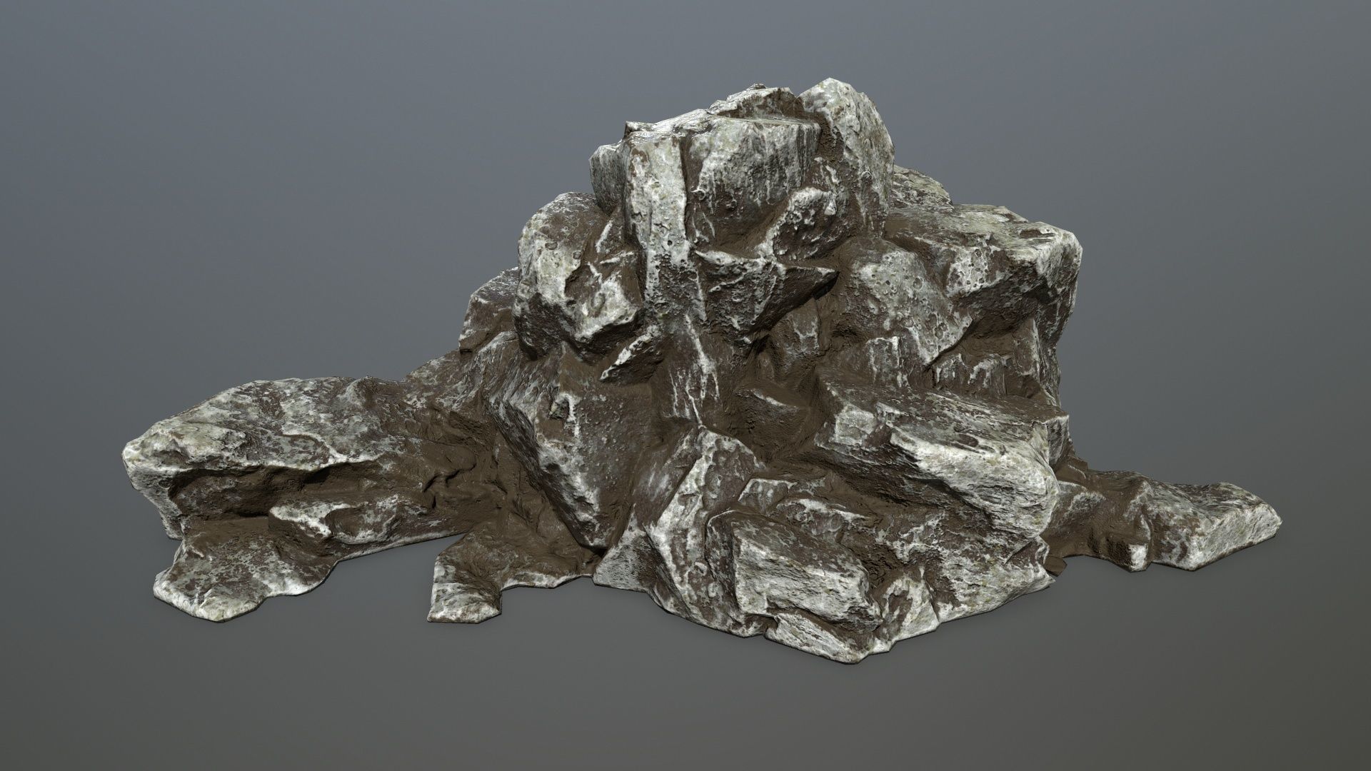 rocks rock Low-poly 3D model_10